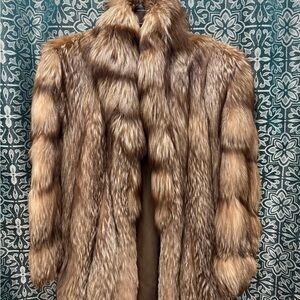 STUNNING Vintage Dyed Red Fox Fur